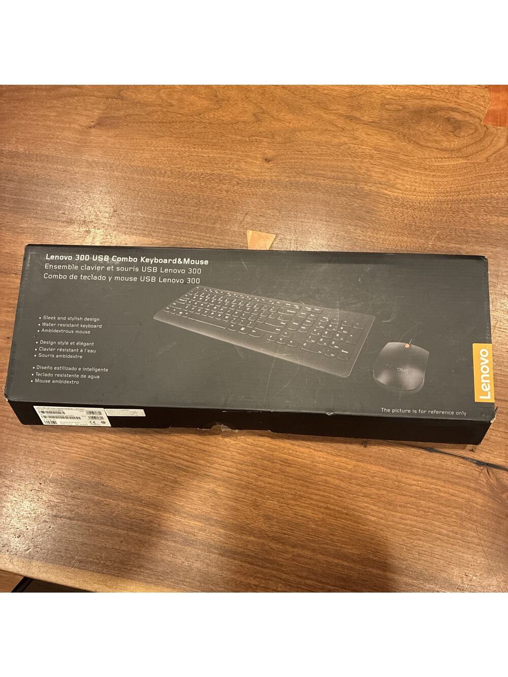 Lenovo‎ Wireless Keyboard & Mouse Bundle, USB, Plug & Play, Black, QWERTY Layout